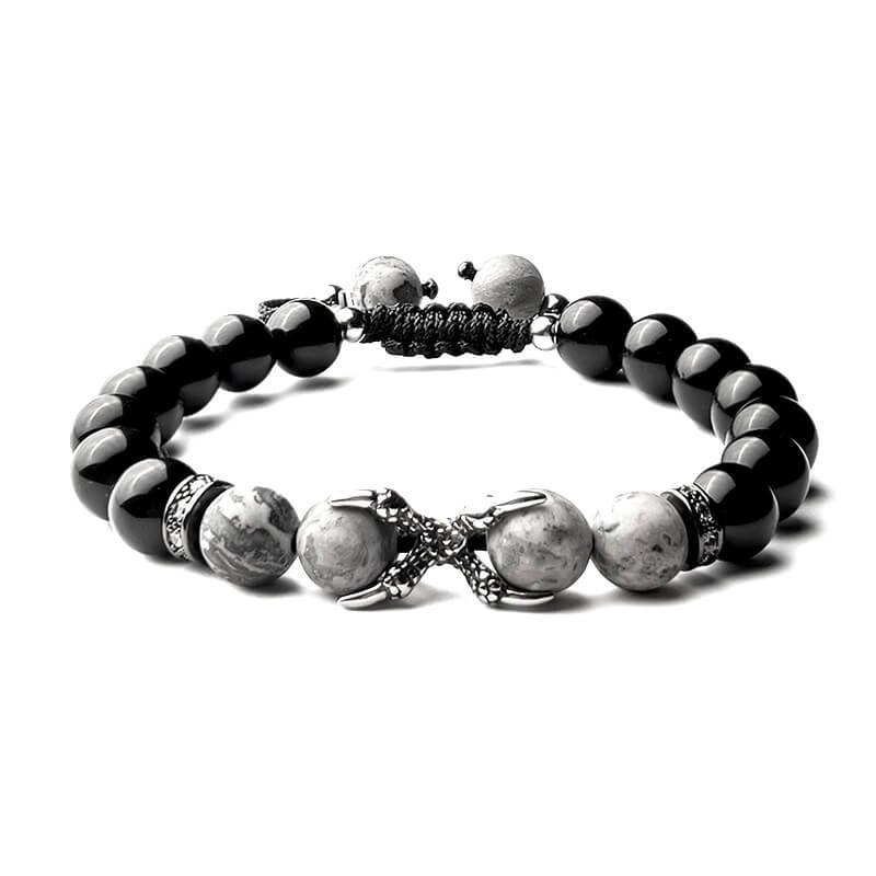 Detail of the Dragon Claw motif symbolizing strength and control in the bracelet design