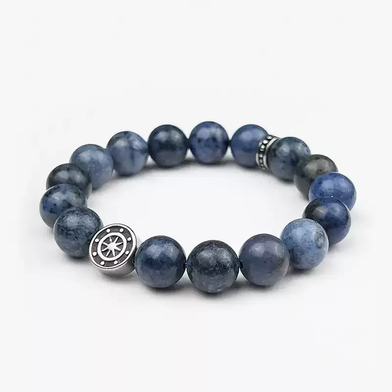 Adjustable wrist sizes (XS to XL) for Dumortierite energy bracelet – fits 5.5–7.5" wrists for unisex wear and comfort.