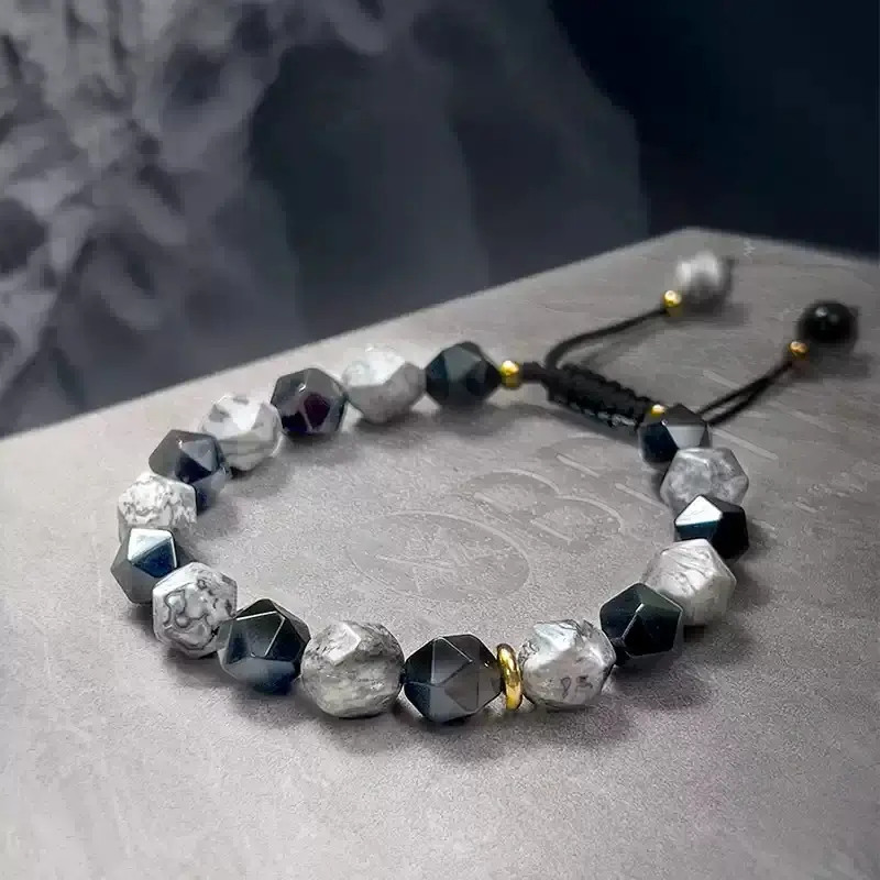 Ladies’ Original Energy bracelet in S size (5.9–6.3") – minimalist design with Heart Chakra Picasso Stone for emotional harmony and style.